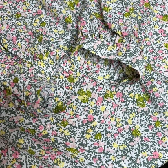 Caslon ditsy floral split neck top size L - Picture 10 of 13